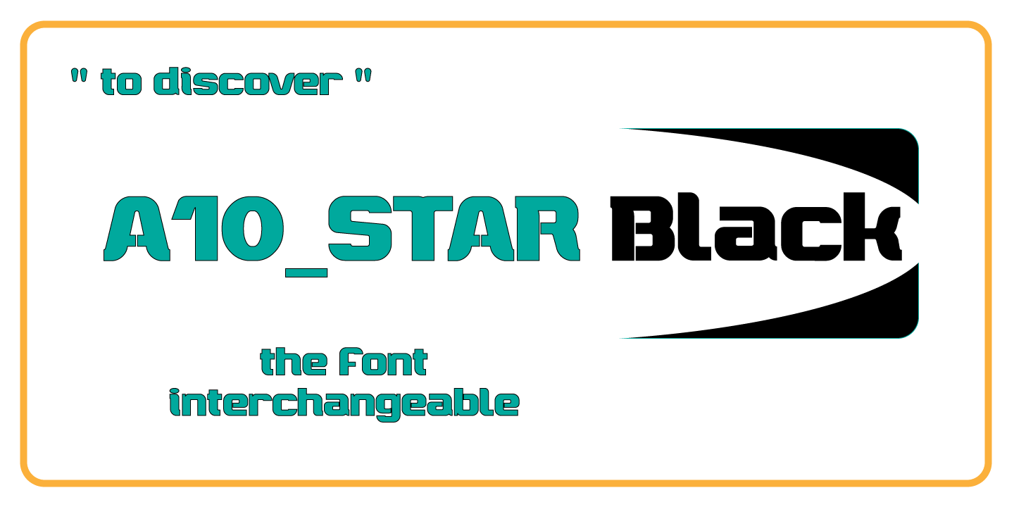 Przykładowa czcionka A10 STAR Black #1